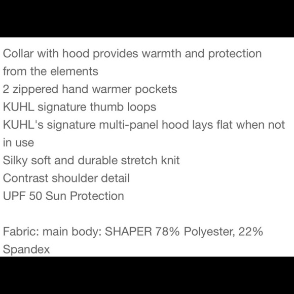 Sz8 KUHL SKULPT hoodie in black NWOT condition - Picture 4 of 10